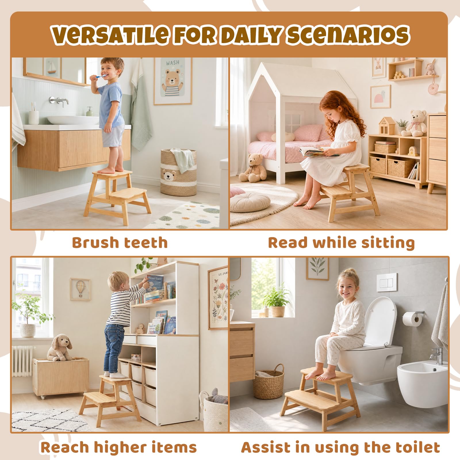 Amazon.com: COSYLAND Step Stool for Toddlers Kids Bathroom Kitchen